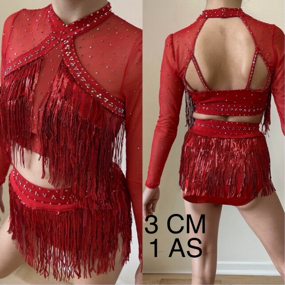 Red Fringe 2 piece